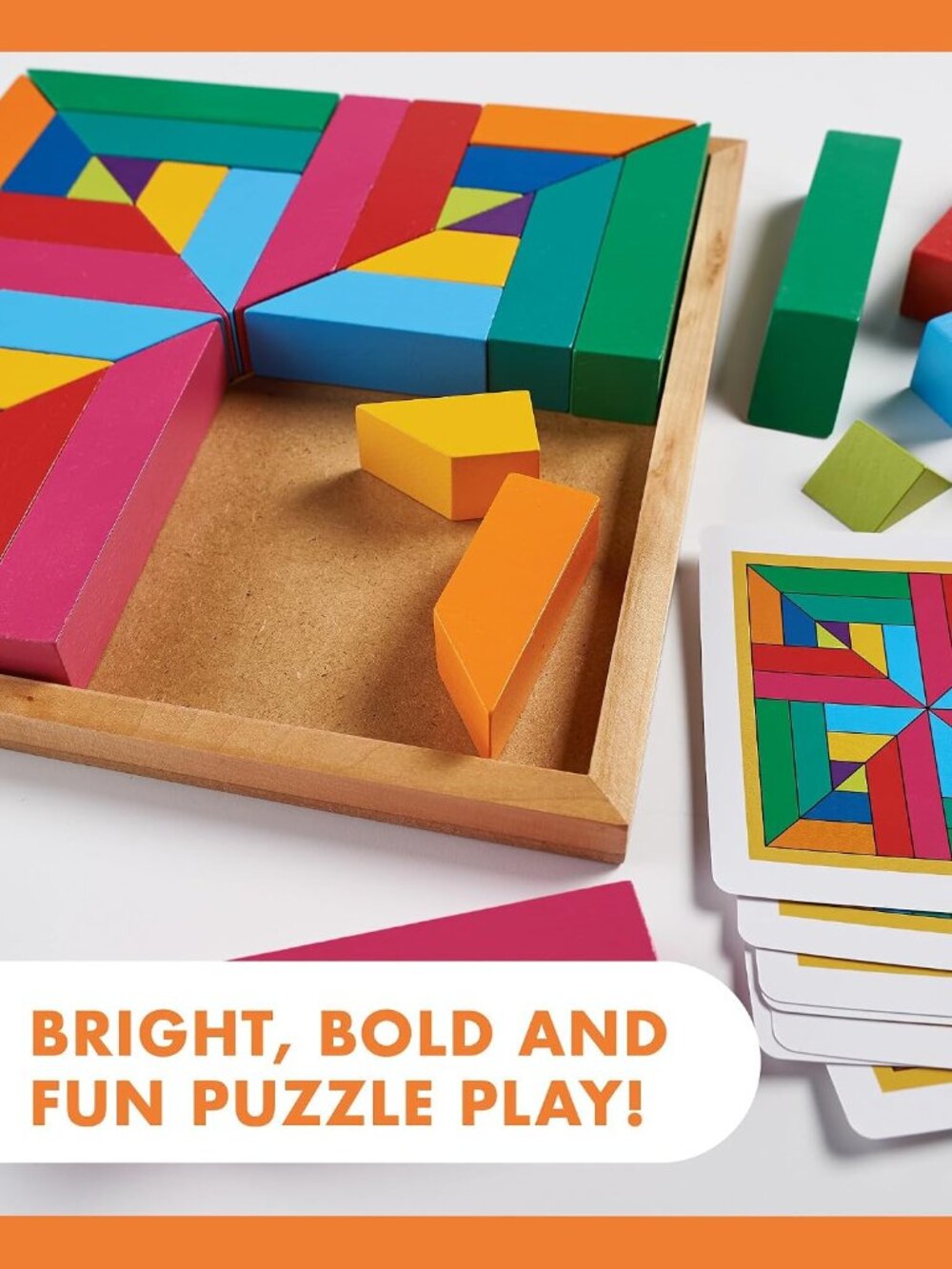 MindWare Pattern Play Wooden Blocks Game